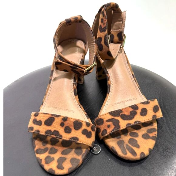 Spurr Shoes - Spurr Amelia Block Heel Leopard print, size US 6